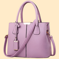 Women's Structured Tote Bag - Top Handle Handbag with Detachable Crossbody Strap and Gold-Tone Hardware