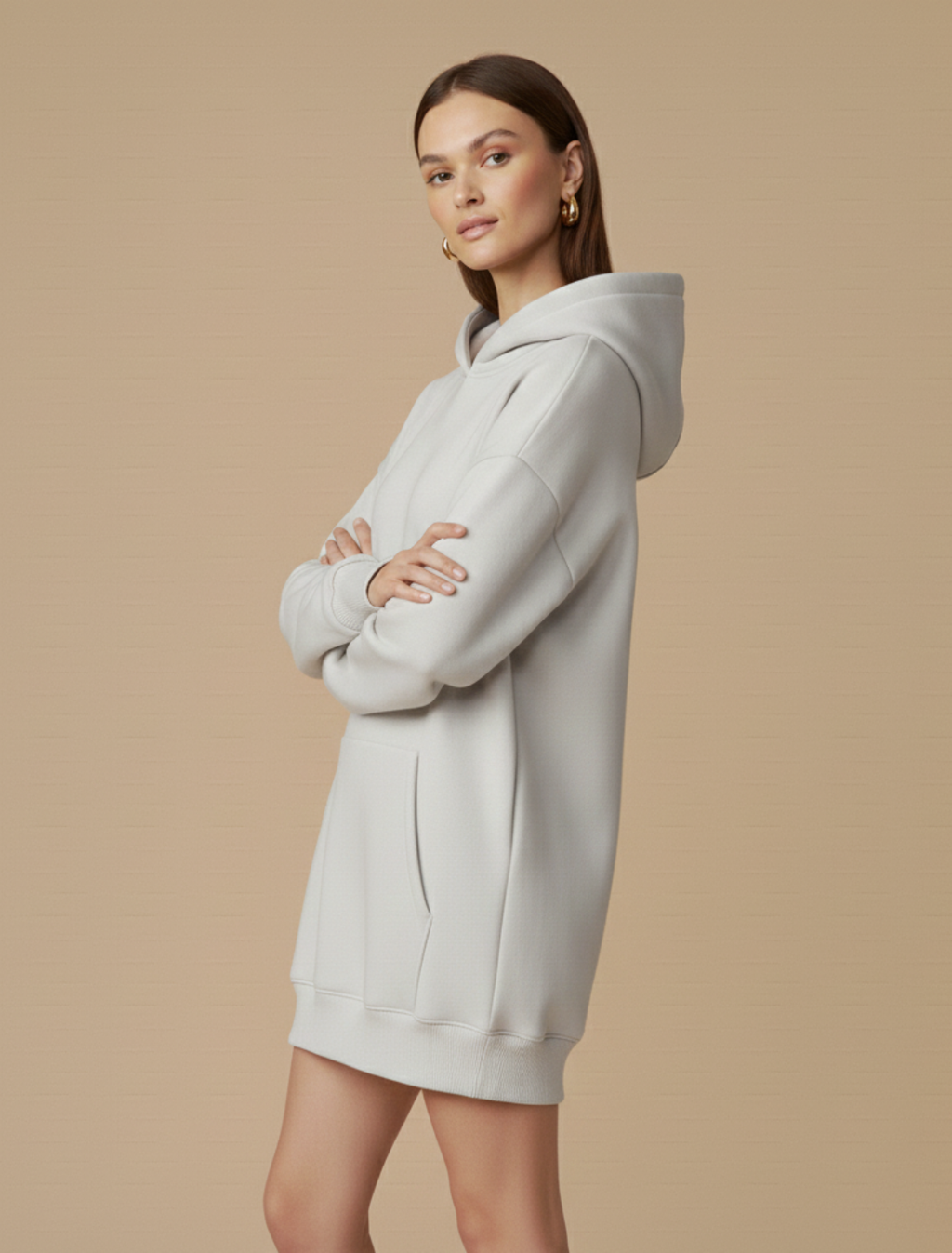 Oversized Hoodie - Relaxed Fit Long Sleeve Casual Layering Essential