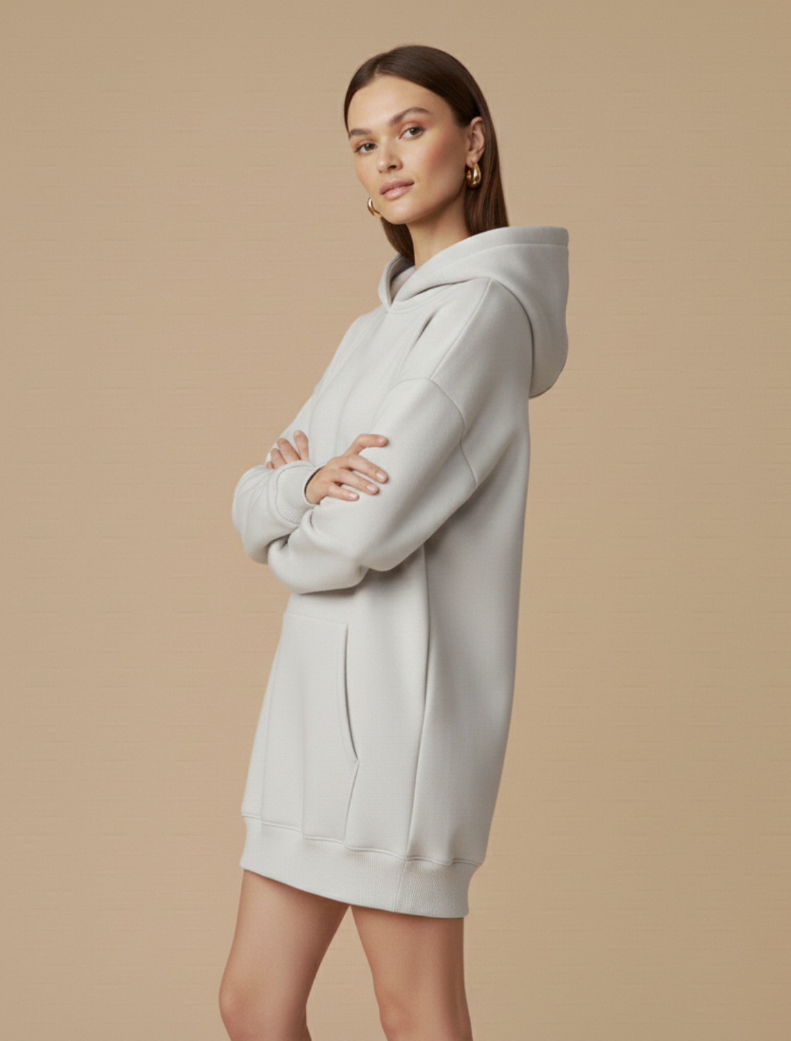 Oversized Hoodie - Relaxed Fit Long Sleeve Casual Layering Essential