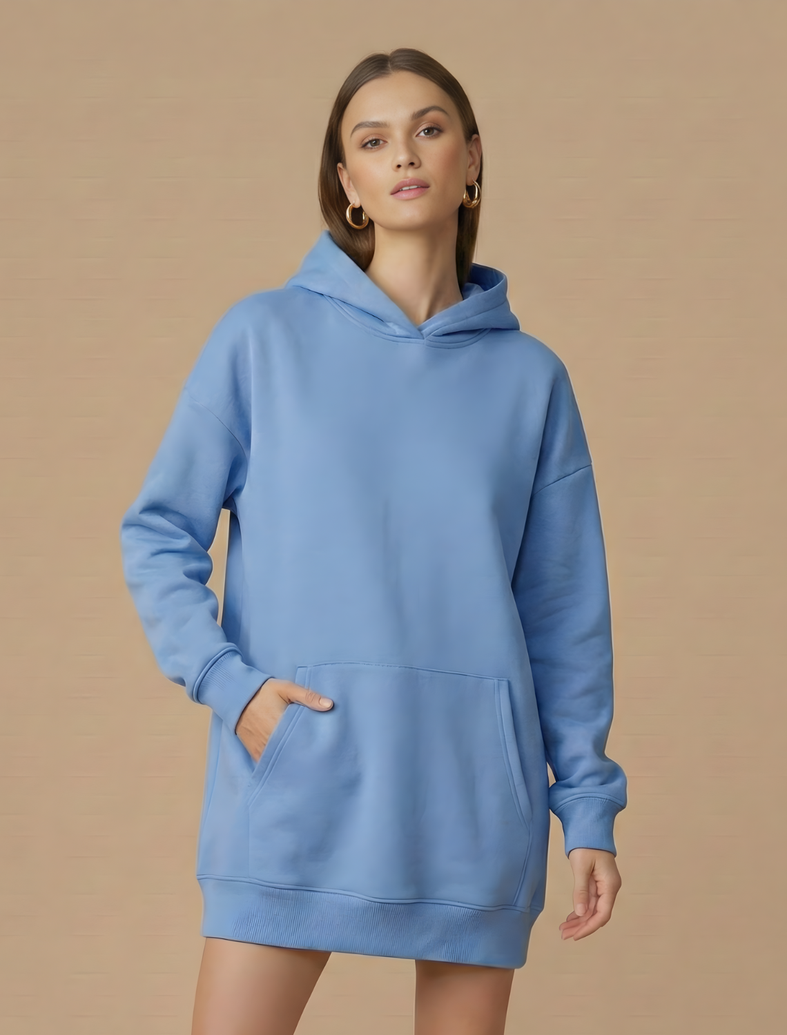 Oversized Hoodie - Relaxed Fit Long Sleeve Casual Layering Essential