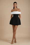 Women’s Off-Shoulder Bow Back Mini Dress