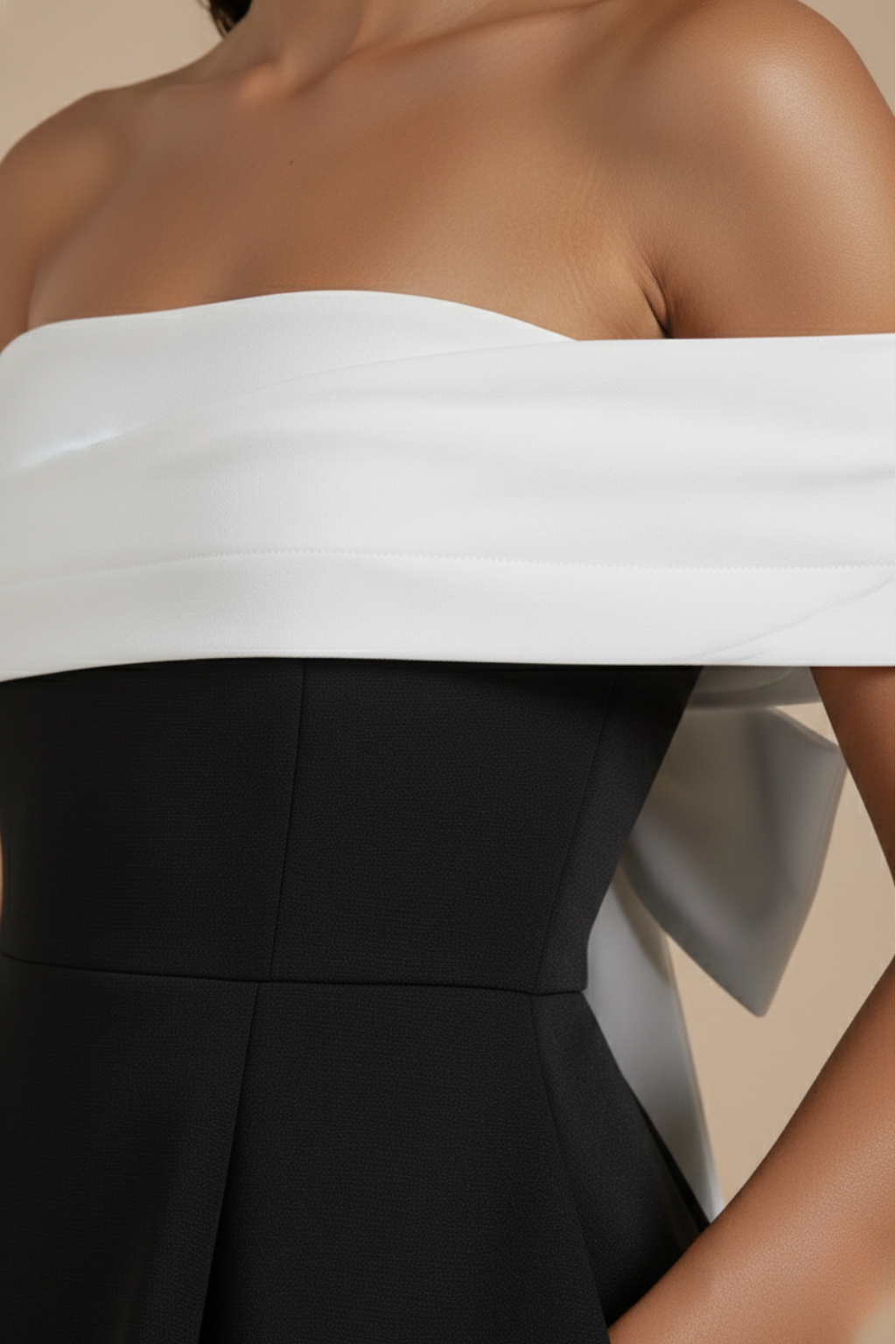 Women’s Off-Shoulder Bow Back Mini Dress