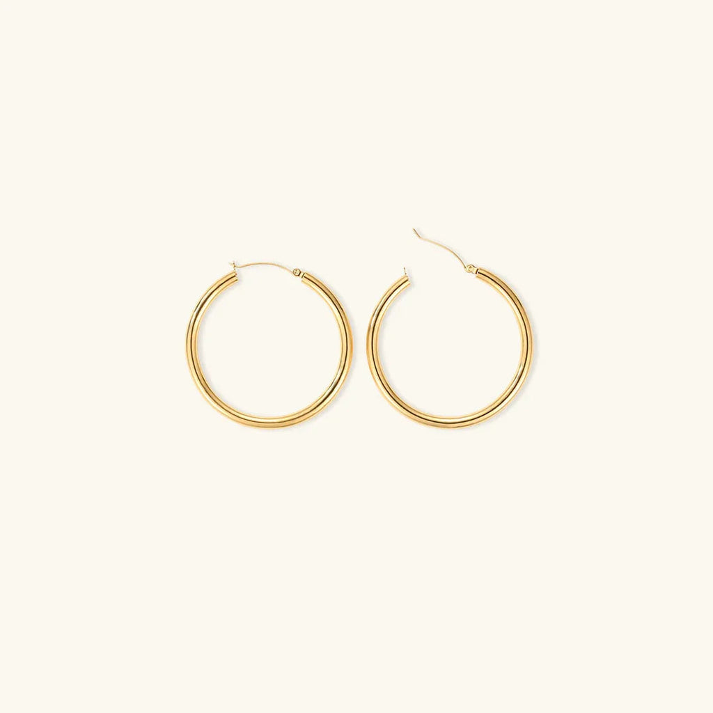 Women's Chunky Hoop Earrings Set - 3 Pairs - Hinged Closure