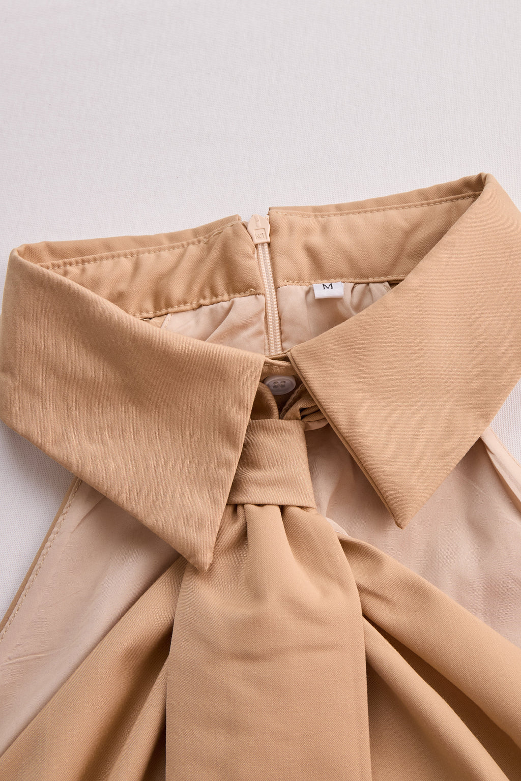 Women’s Sleeveless Polo Collar Tie Shirt - Tailored Vest-Style Top - Elegant Work-to-Evening Design