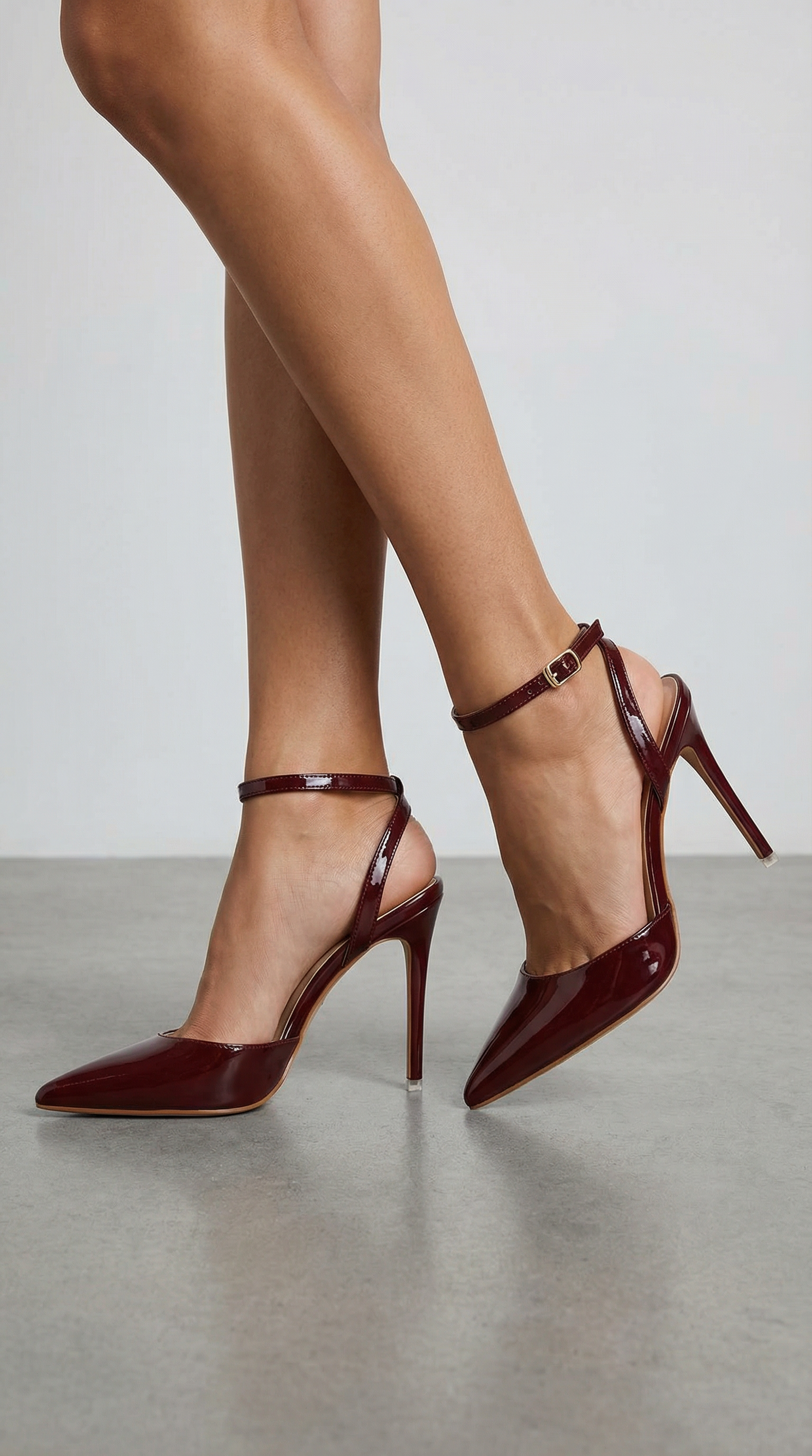 Women's Pointed Toe Stiletto Heels with Ankle Strap