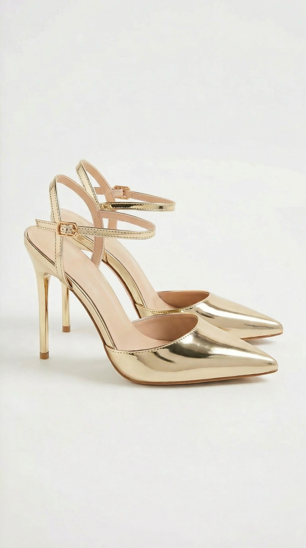 Women's Pointed Toe Stiletto Heels with Ankle Strap